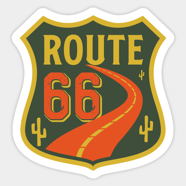 Route 66 | Vintage Design Sticker by waltzart